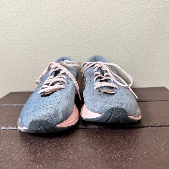 ASICS Gel Kayano 27 Size 8.5 Running Athletic Shoes Grey with Pink - Picture 7 of 11